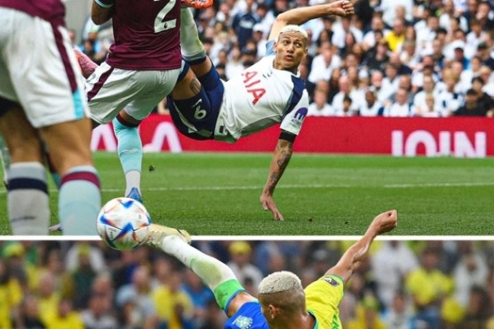 🤸梦回世界杯！英超官方晒理查利森两记倒钩剪影：这集看过！